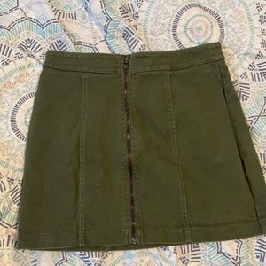 Army green skirt
